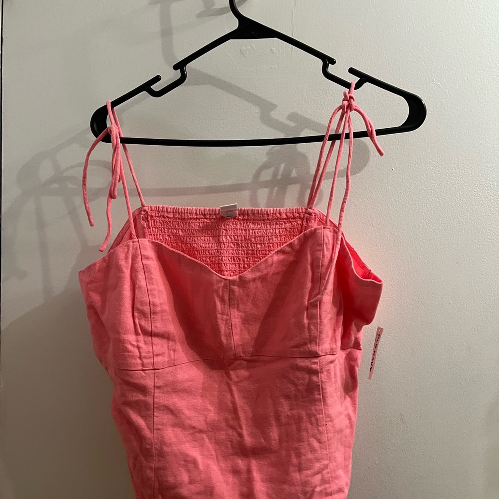 Old navy Pink Sleeveless crop top with Adjustable Straps
